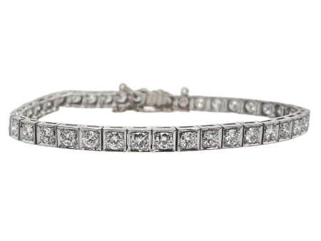 Vintage Illusion Diamond Tennis Bracelet For Discount