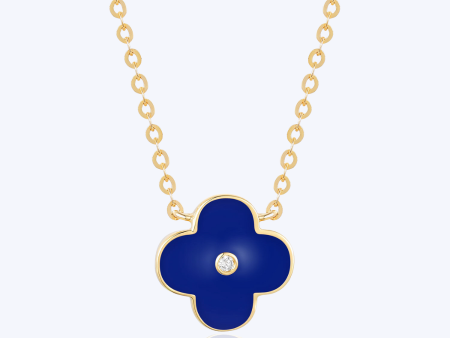 Enamel Clover Pendant Necklace Online Hot Sale