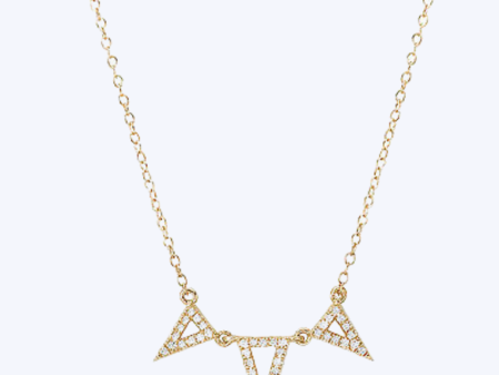 Diamond Triangle Trio Pendant Necklace Online