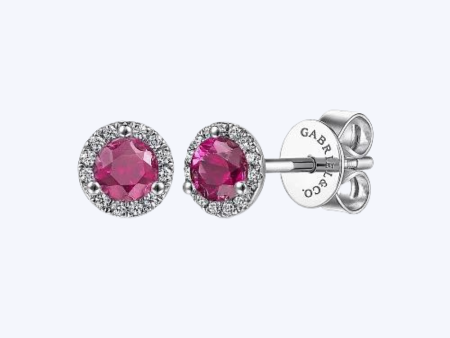 Diamond & Ruby Stud Earrings Online