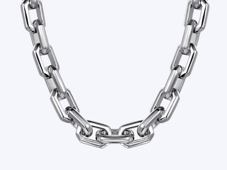 Ezra Silver Faceted Chain Necklace Sale