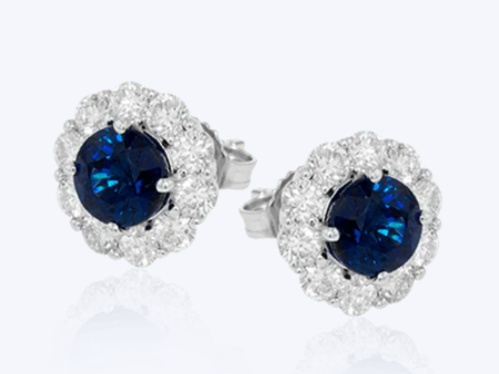 Sapphire & Diamond Studs Online