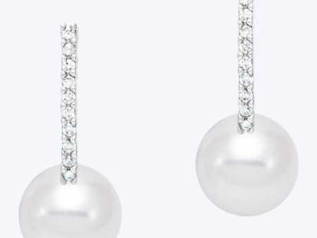 Aria Diamond and Pearl Earrings Sale