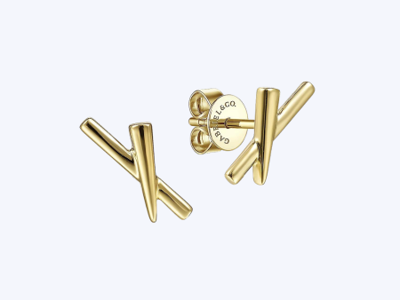 X Shape Stud Earrings Fashion