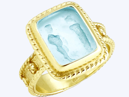 Bailey Blue Venetian Glass Ring Sale