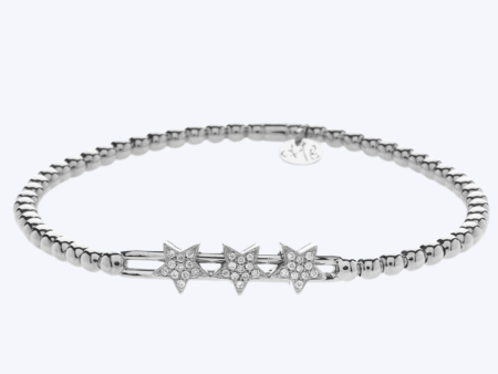 Beatrix Triple Diamond Star Stretch Bracelet Fashion