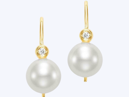 Meredith Pearl and Diamond Earrings Online Hot Sale