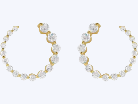 Lab-Grown Diamond Front-Back Earrings Online Sale