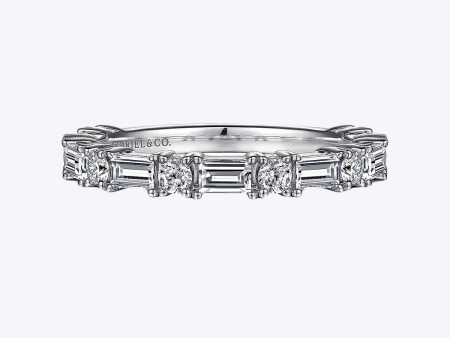 Alternating Baguette & Round Diamond Anniversary Band Online