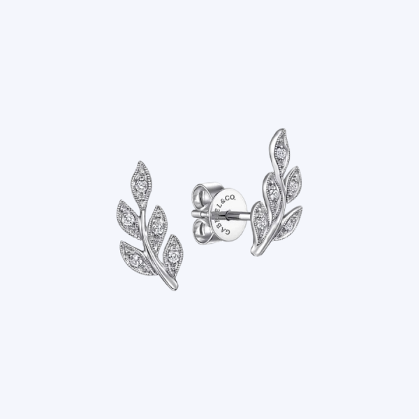 Erica Diamond Leaf Stud Earrings Online