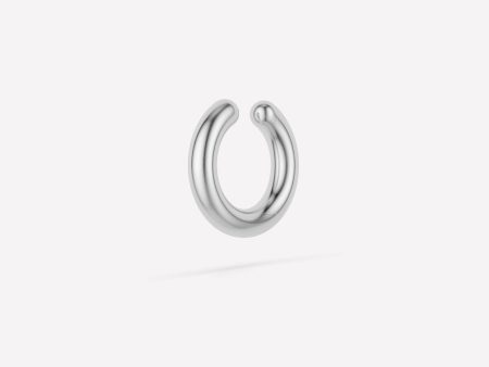 Crescent Silver Ear Cuff Online now