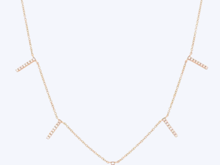 Diamond Bar Stationed Drop Necklace Online