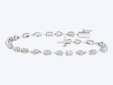 Mixed Shapes Lab-Grown Diamond Tennis Bracelet For Discount