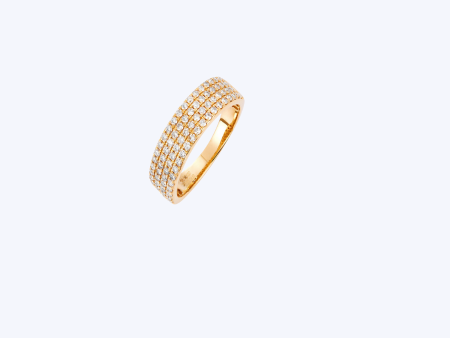 Yellow Gold Pave Diamond Ring Sale