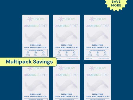 6 Pack DiamondSeries®️ Dissolving Teeth Whitening Strips + Hydroxyapatite Hot on Sale