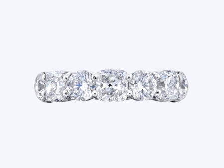 Alice Cushion and Round Brilliant Cut Diamond Band Discount