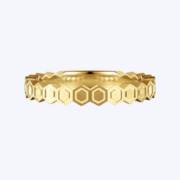 Heather Hexagon Gold Ring Discount