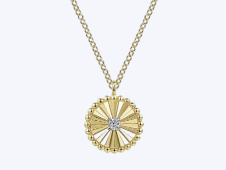 Diamond Cut Pendant Necklace For Sale