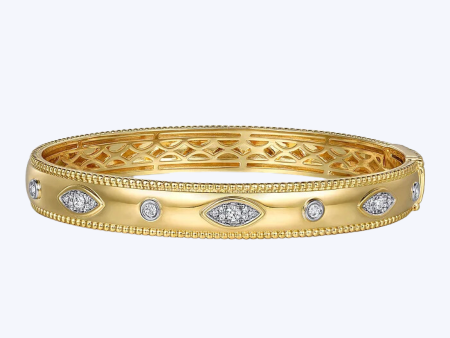 Raya Diamond Thick Bangle Cheap