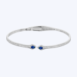 Sapphire & Diamond Hinged Bangle on Sale