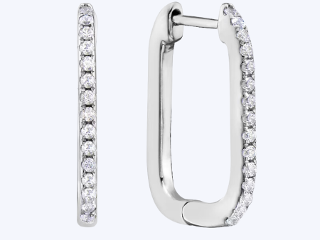 Squoval  Diamond Hoops on Sale