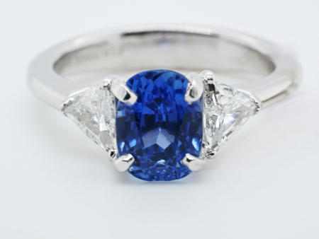 3.07 Carat Sapphire & Diamond Ring Online now