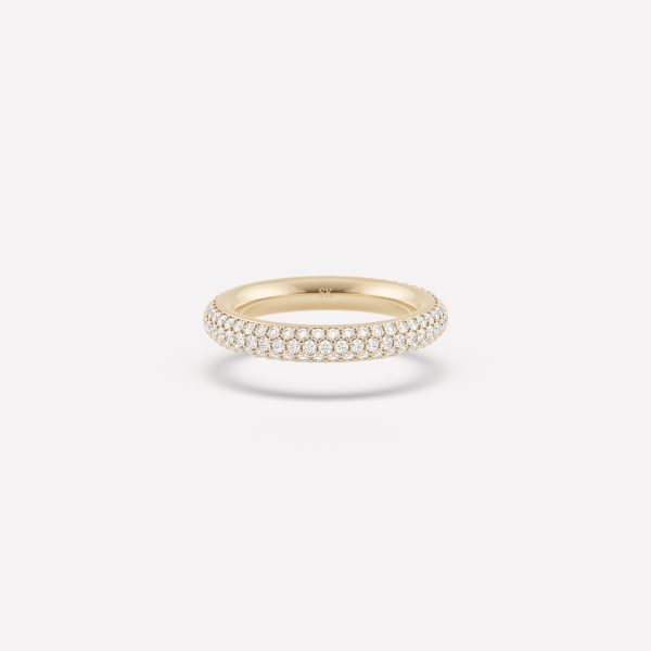 3.8mm Pavé Single Band (3 Row) Hot on Sale