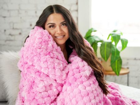 Belgian Waffle Raspberry Blanket Cheap