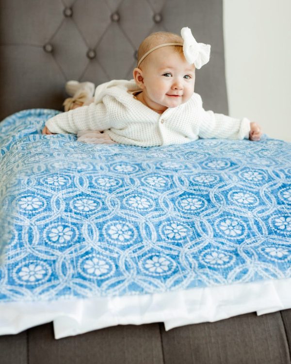 Blue Kaleidoscope Blanket Cheap