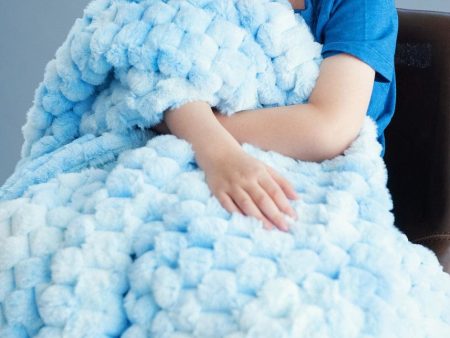 Belgian Waffle Light Blue Blanket Online Hot Sale