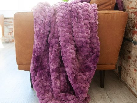 Belgian Waffle Plum Blanket For Discount