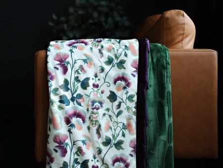 Winter Floral Plum Blanket Sale