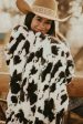 Hugs Black Cow Blanket Fashion