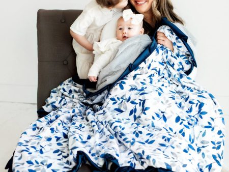 Blue Leaves Blanket Online