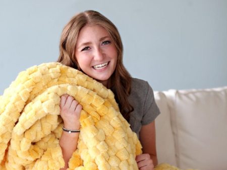 Belgian Waffle Lemon Blanket Hot on Sale