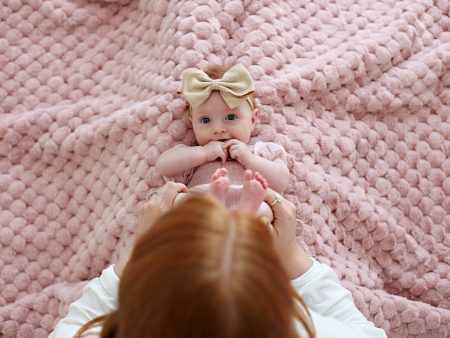 Belgian Waffle Dusty Rose Blanket Fashion