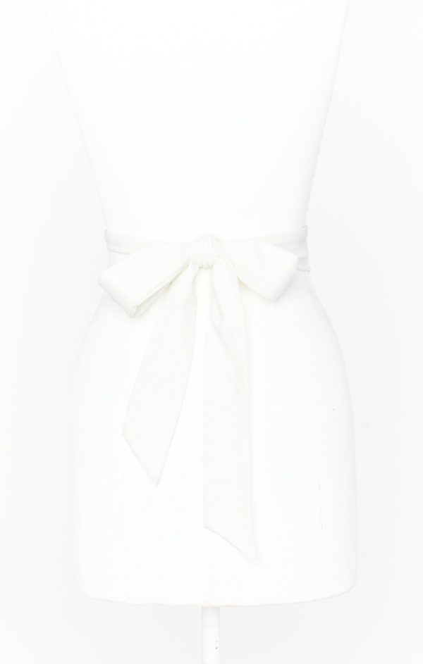 Bridesmaid Sash ~ White Stretch Cheap