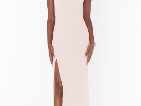 Eden Midi Dress ~ Dusty Blush Stretch Online Sale