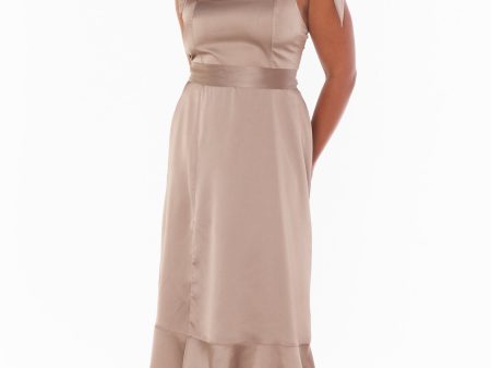 Claire Midi Dress ~ Dune Luxe Satin Online