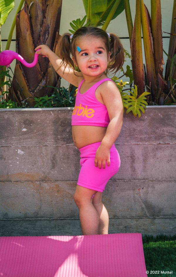 Little Workout Biker Shorts ~ Malibu Pink Online